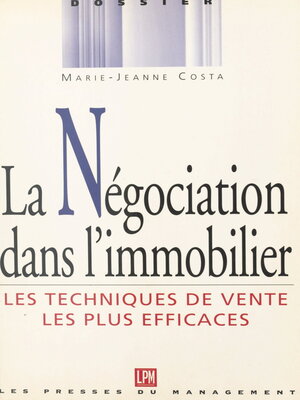 cover image of La négociation dans l'immobilier